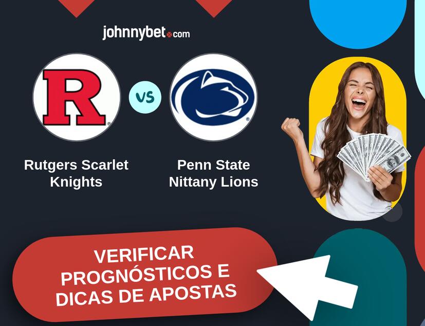Rutgers Scarlet Knights - Penn State Nittany Lions Prognósticos e Dicas de Apostas