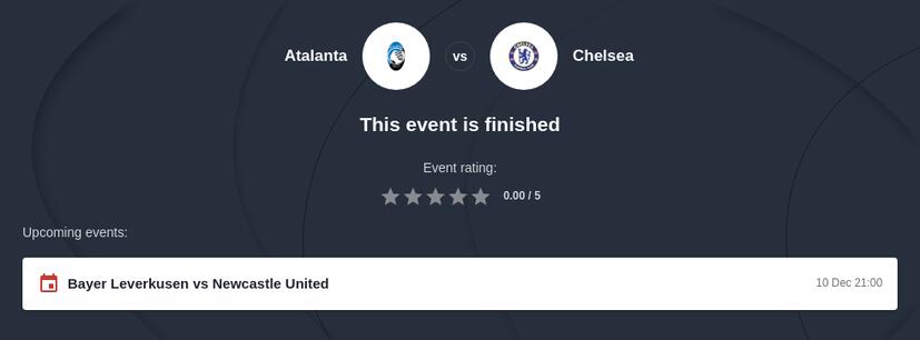 Atalanta vs Chelsea Predictions