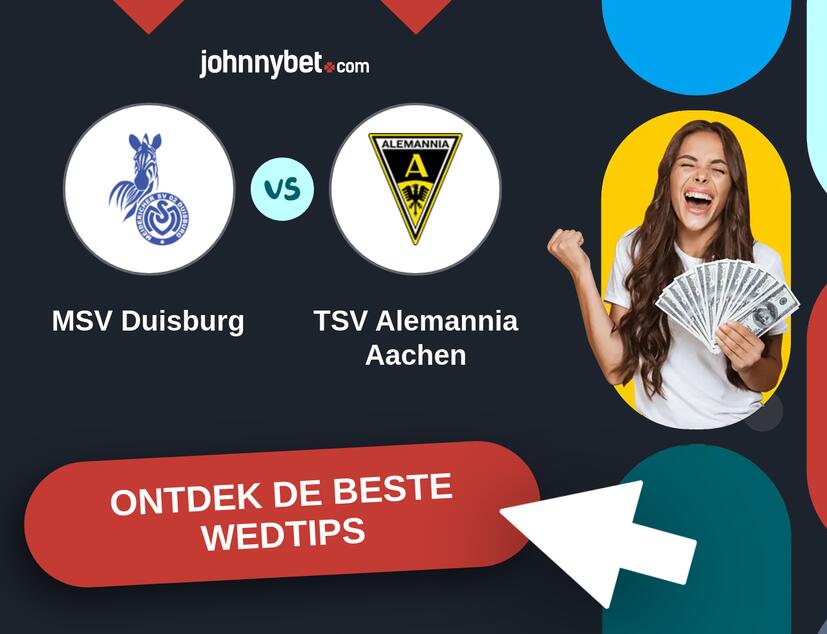 MSV Duisburg - TSV Alemannia Aachen Analyses en Wedtips