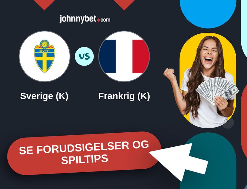 Sverige (K) - Frankrig (K) Forudsigelser og Spiltips