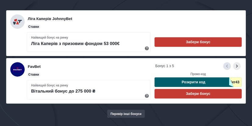 Ставки на Кубок України