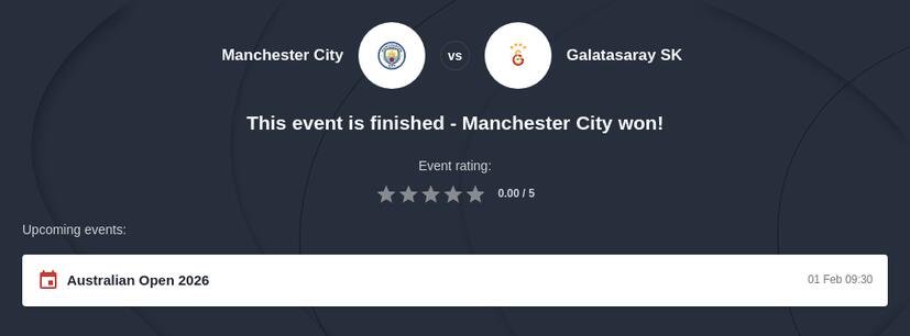 Man City vs Galatasaray Predictions