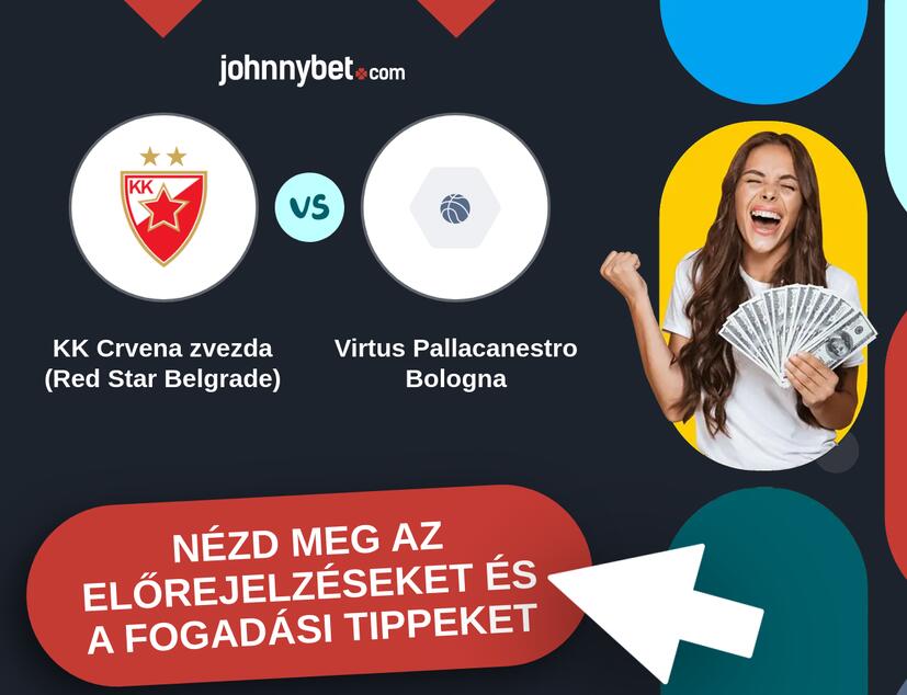 KK Crvena zvezda (Red Star Belgrade) - Virtus Pallacanestro Bologna előrejelzések és fogadási tippek