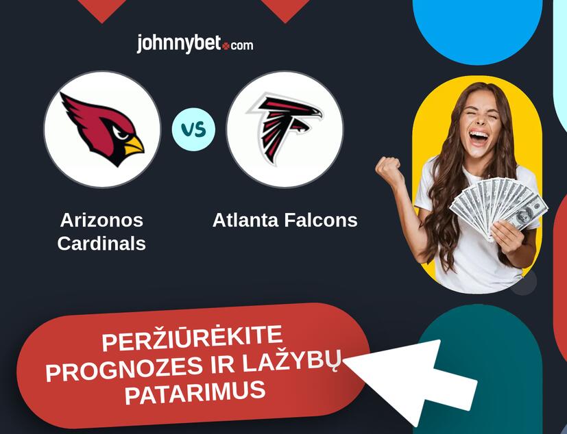 Arizonos Cardinals - Atlanta Falcons Prognozės ir Statymų Patarimai