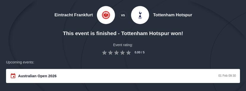 Frankfurt vs Tottenham Prediction