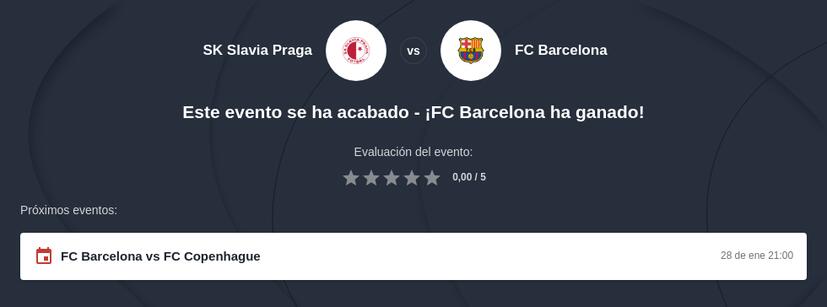 Pronóstico Slavia Praga vs Barcelona Apuestas