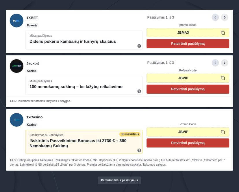 Pokerio Kombinacijos