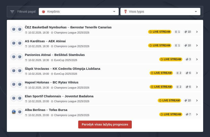 LKL Transliacijos Gyvai