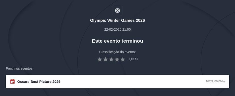 Apostas Jogos Olímpicos de Inverno 2026