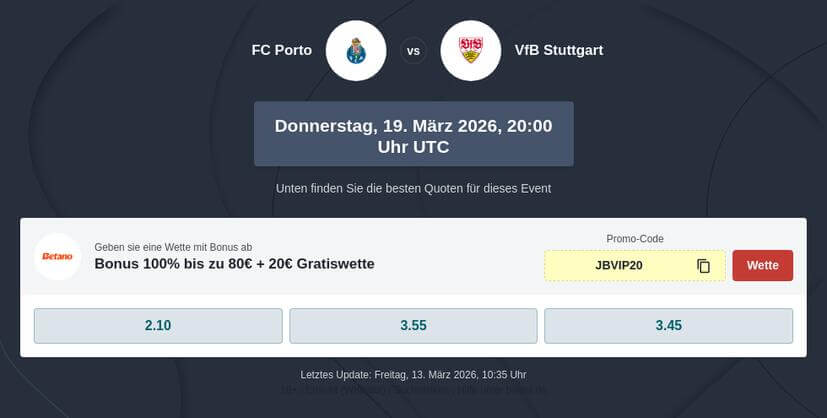 FC Porto - VfB Stuttgart Tipphilfe