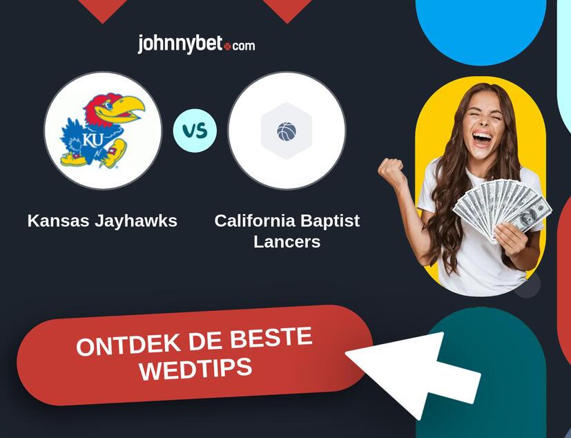 Kansas Jayhawks - California Baptist Lancers Analyses en Wedtips