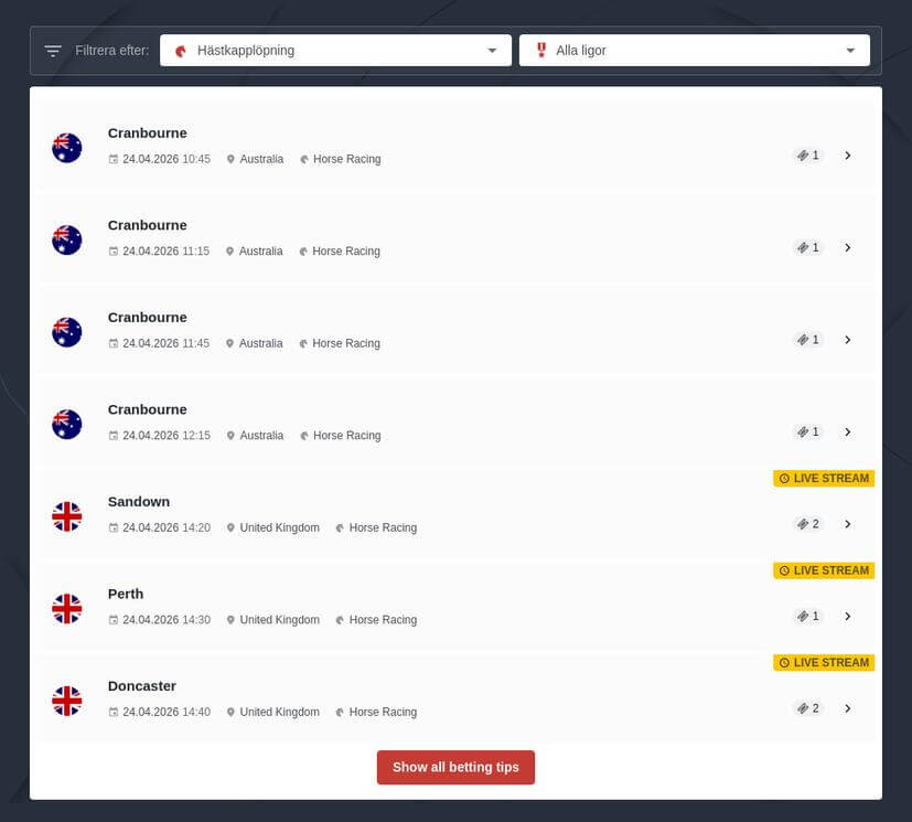 Galoppsport speltips