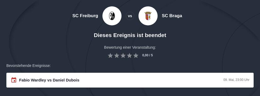 SC Freiburg - Sporting Braga Tipphilfe