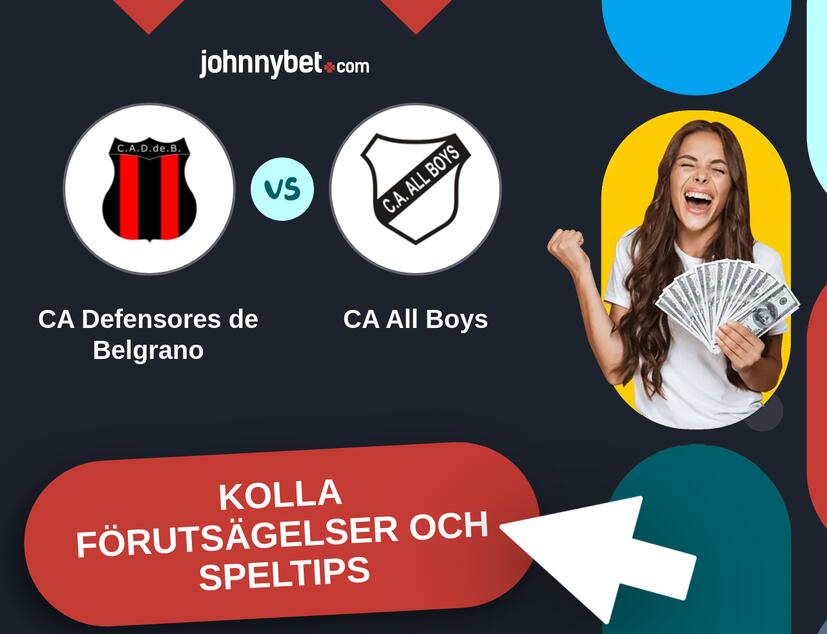 CA Defensores de Belgrano - CA All Boys Förutsägelser och Speltips