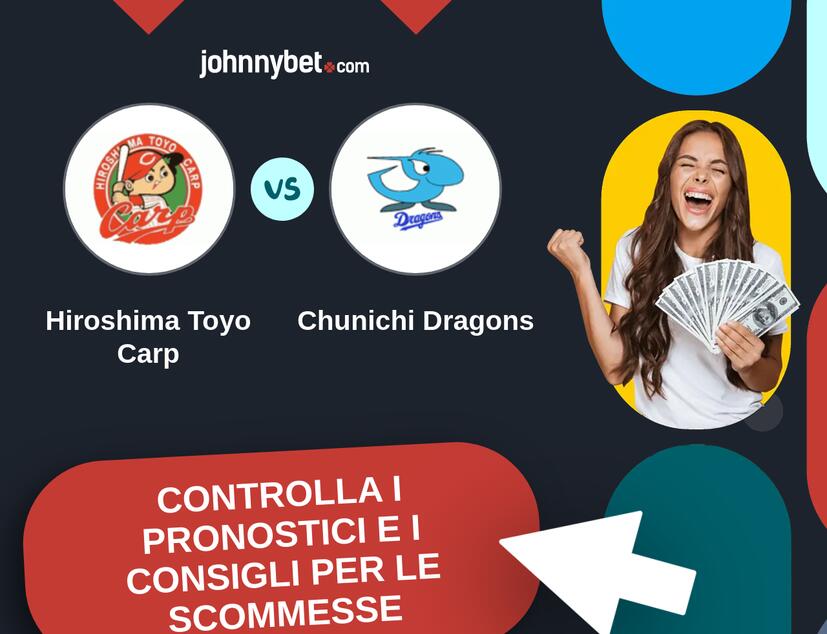 Hiroshima Toyo Carp - Chunichi Dragons Pronostici e Consigli Scommesse