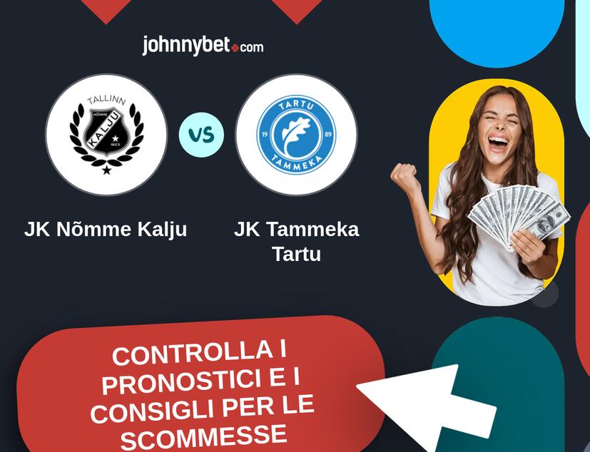 JK Nõmme Kalju - JK Tammeka Tartu Pronostici e Consigli Scommesse