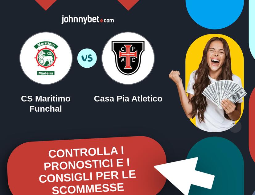 CS Maritimo Funchal - Casa Pia Atletico Pronostici e Consigli Scommesse
