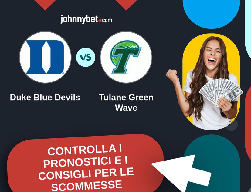 Duke Blue Devils - Tulane Green Wave Pronostici e Consigli Scommesse