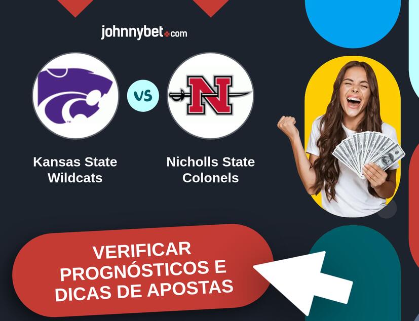Kansas State Wildcats - Nicholls State Colonels Prognósticos e Dicas de Apostas
