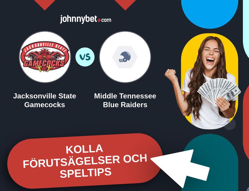 Jacksonville State Gamecocks - Middle Tennessee Blue Raiders Förutsägelser och Speltips