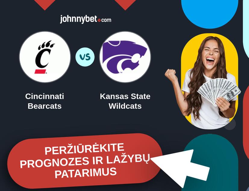 Cincinnati Bearcats - Kansas State Wildcats Prognozės ir Statymų Patarimai