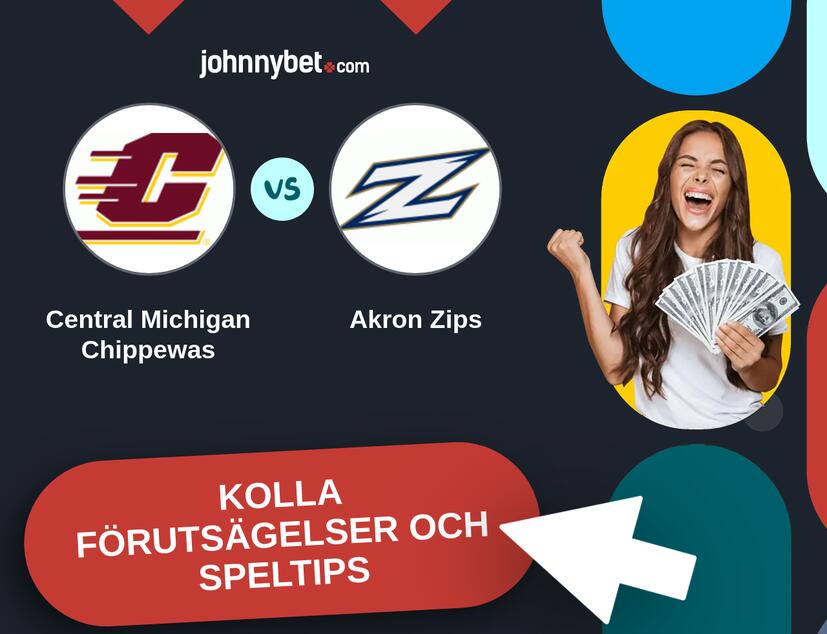 Central Michigan Chippewas - Akron Zips Förutsägelser och Speltips