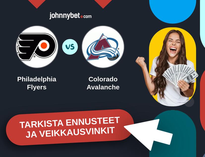 Philadelphia Flyers - Colorado Avalanche Ennusteet ja Vetovihjeet