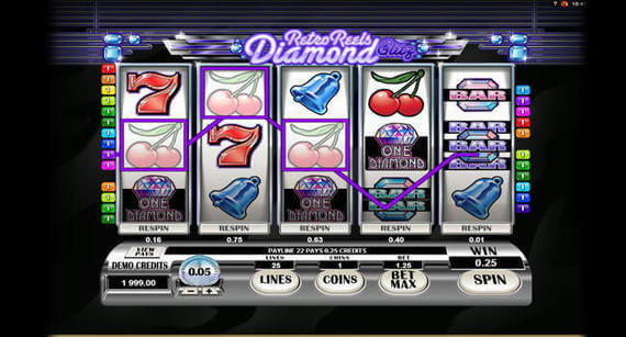 Retro Reels Diamond Slot Machine Game