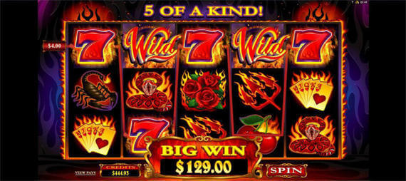 Red hot sevens slot machine