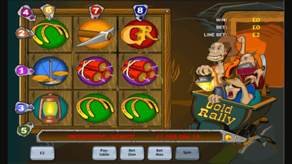 Gold Rally Slot Video Machine Game Online
