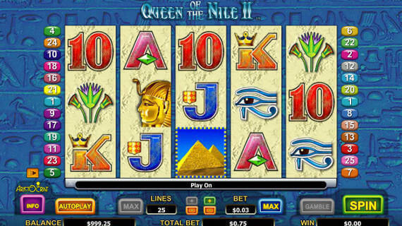 europa casino Queen of the Nile II slot 