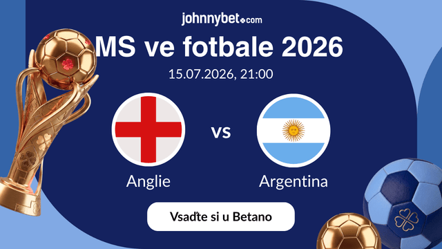 Anglie - Argentina sázkové tipy MS 2026