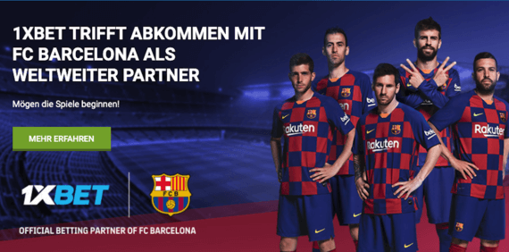 Wetten Sie mit dem exklusiven Bonus beim ofiziellen Partner vom FC Barcelona 