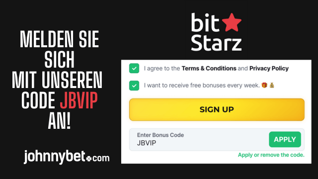 Bitstarz Bonus Code JBVIP bei der Registrierung verwenden