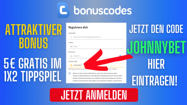 Gutscheincode für BonusCodes im Registrierungsformular