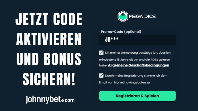 Mega Dice Promo Code Registrierung