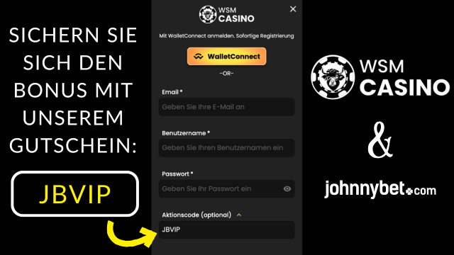 WSM Casino Aktionscode Registrierung