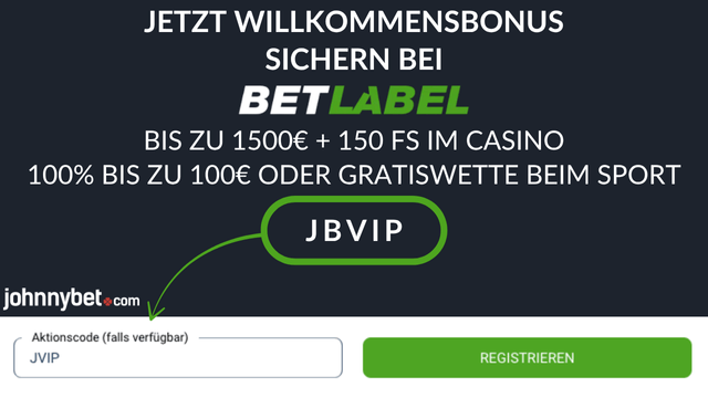 BetLabel Aktionscode Anmeldung