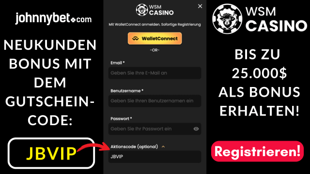 WSM Casino Aktionscode Registrierung