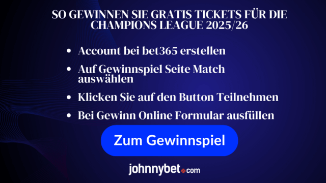 Beschreibung Teilnahme an gratis Champions League Ticket Verlosung
