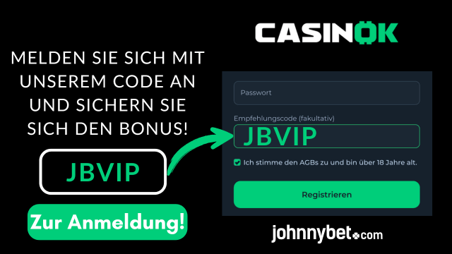 CasinOK Emfpehlungscode Registrierung