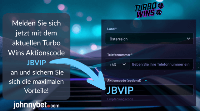 Turbo Wins Aktionscode Registrierung