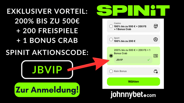 Spinit Aktionscode Registrierung