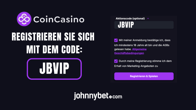 CoinCasino Aktionscode Registrerung