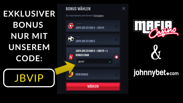 Mafia Casino Aktionscode Registrierung