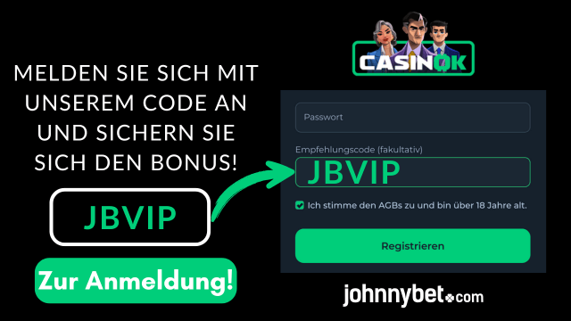 CasinOK Emfpehlungscode Registrierung