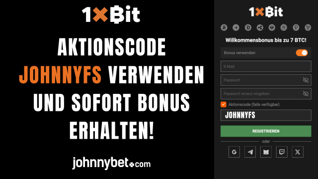1xBit Aktionscode Registrierung