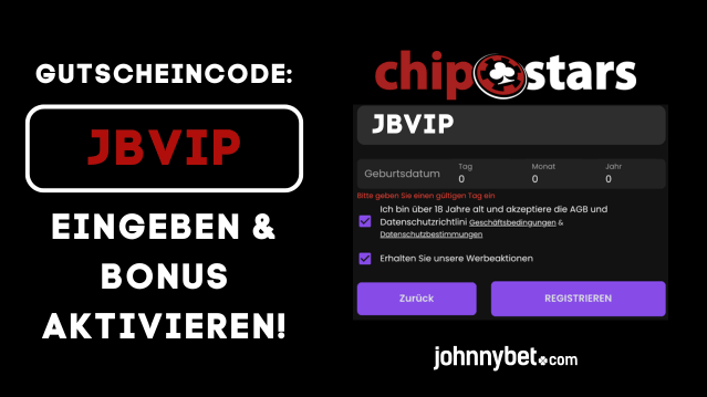 Chipstars Gutscheincode Registrierung 
