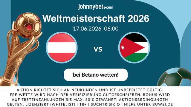 Österreich - Jordanien Quoten