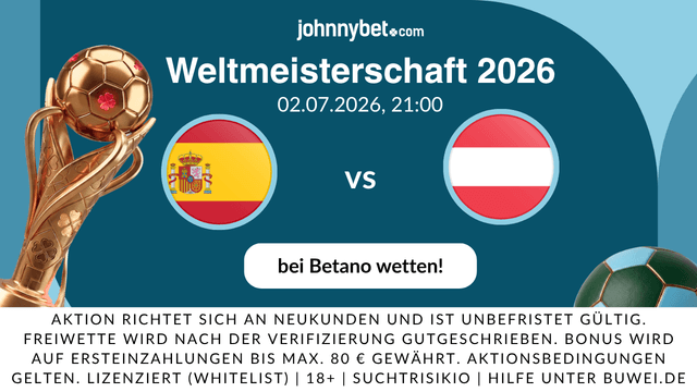 Spanien gegen Österreich Wetten